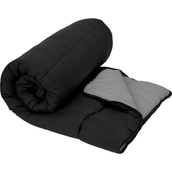 přikrývka Celoroční prošívaná přikrývka 140x200 cm z dutého vlákna, černá, 140x200 / 70x90 cm