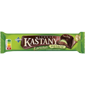 Čokoládová tyčinka KAŠTANY Pistácie Hořké 45g cena za kartonové balení (Kartonové balení : 48 ks)