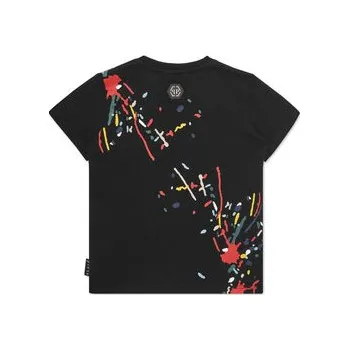 Pánské tričko PHILIPP PLEIN T-Shirt 19829 Černá Regular Fit 16