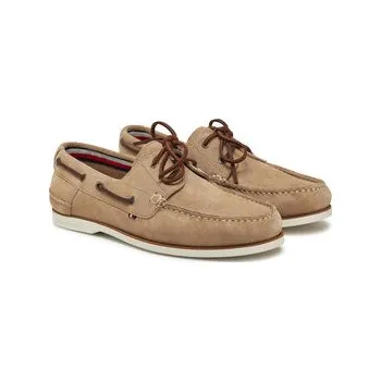 Pánské polobotky Polobotky Tommy Hilfiger Th Boat Shoe Core Suede FM0FM05387 Béžová 45