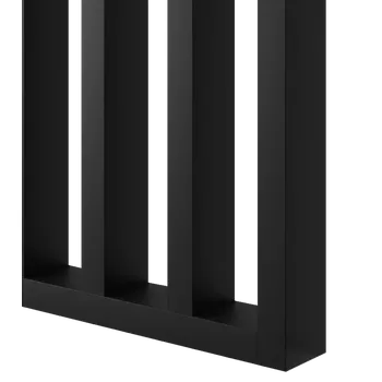 Obklad Lamele 3D Dělící lamelová stěna s podstavcem - volně stojící, 990 x 2005 mm, (MDF), ČERNÁ Kolmo k základně
