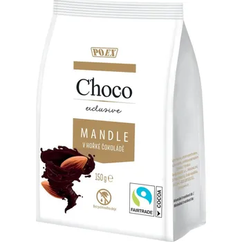 POEX Choco Exclusive Mandle v hořké čokoládě 150 g