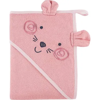 Eevi Froté osuška s kapucí MELLOW 100x100cm - růžová