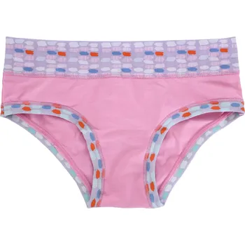 Dívčí spodní prádlo Dívčí bavlněné kalhotky s barevným lemem Emy B2964 pink velikost 11/12