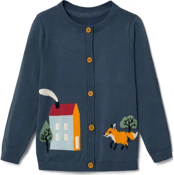 666426 - Tchibo - Dětský pletený kabátek - vel. 86/92 - barva: modrá