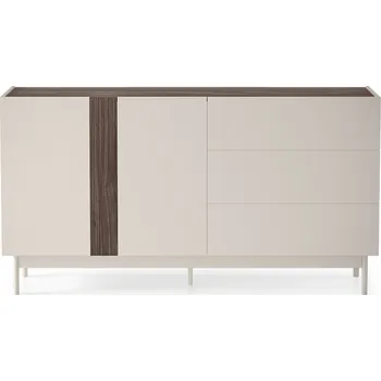 Komoda Dvoudveřová komoda se zásuvkami Berula, kašmírová, Ořech Villa