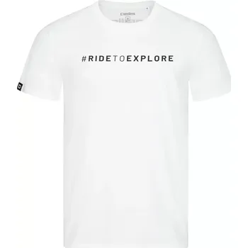 Pánské tričko Wilier Triko PELLS Journey s logem #RIDETOEXPLORE, bílé velikost L