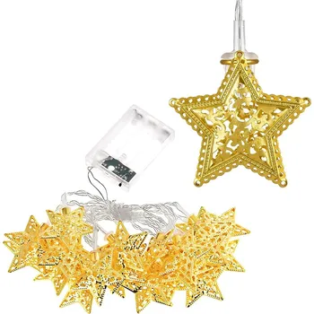 Vánoční dekorace Aga 391020 vánoční girlanda 3 m Zlaté Hvězdičky