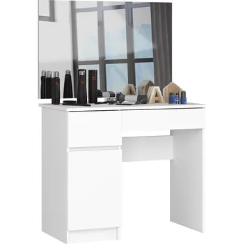 Toaletní stolek Toaletní stolek se zrcadlem CLP P-2/SL 900x600 LEVÝ PK BÍLÝ