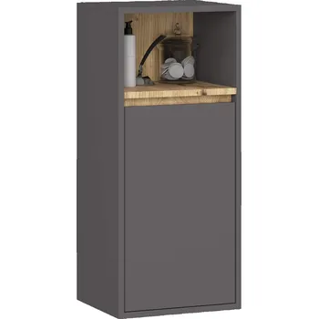 Koupelnový nábytek ZÁVĚSNÁ KOUPELNOVÁ SKŘÍŇKA VAMI W35 1D 1W GRAFIT ŠEDÁ / DUB ARTISAN