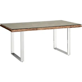 Jídelní stůl Jídelní stůl Kassie 180 x 100 180 x 76 x 100 recyklované dřevo, kov, sklo