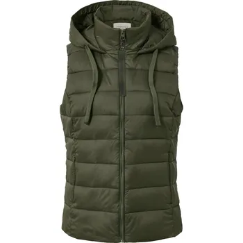 Dámská vesta 653466 - Tchibo - Prošívaná vesta s kapucí - pro ženy - vel. 46 - barva: zelená