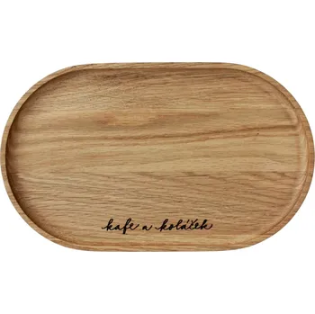 Bella Rose Dřevěný servírovací tác Kafe a koláček – větší