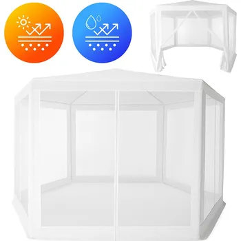 Zahradní stan Zahradní obchodní pavilonový stan 2x2x2 m s moskytiérou bílý MultiGarden