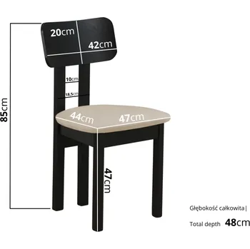 Jídelní židle DIVO 8 Černá 33B