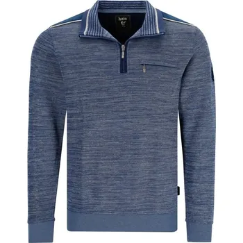 HAJO PÁNSKÁ MIKINA Z CELOPLOŠNÉHO MELÍRU - MODRÁ XXL