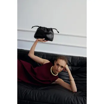 Kabelka Kožená kabelka Answear.LAB 1348.hak černá 99X, vel. ONE SIZE