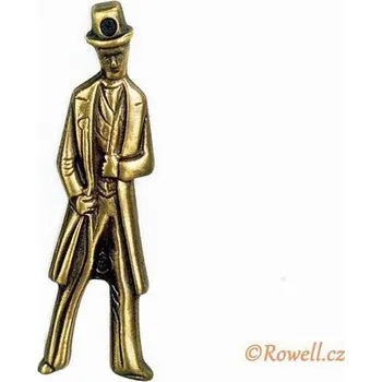 Nábytkové kování ST2 WC štítek muži - st.mosaz (Elegantní WC štítek "Muži" vyrobený ze staré mosazi. Klasický design pro hotely, restaurace nebo domácí koupelny.)