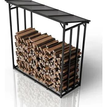 Dřevník FurniGO Přístřešek na dřevo – 185×70×185 cm