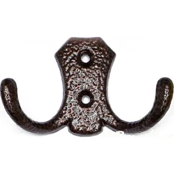 Věšák H2B háček dvojháček komaxit měď (Nástěnný dvojháček v povrchu měď. Jednoduchý a funkční doplněk do interiéru.)