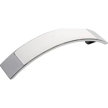 Nábytkové kování 14176 úchytka DARJA rozteč 96mm chrom lesk bílá (Nábytková úchytka DARJA s roztečí 96 mm v povrchu chrom. Jednoduchý a funkční doplněk do interiéru.)