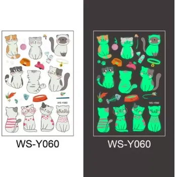 Odstranitelné tetování Glow Tattoo Svítící tetovací obtisky Kočičky 11 x 8 cm