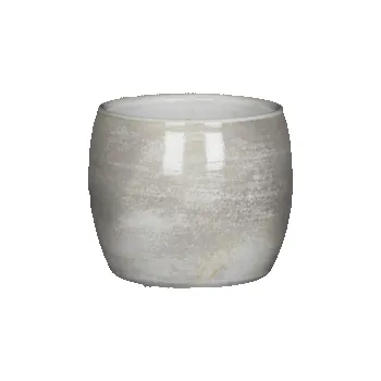 Hrnec Hrnec Mica Lester, keramika, O 14 cm, světle šedý