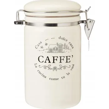 Sklenice Tognana Porcellane DC1AP434898 Kulatá zavařovací sklenice z keramiky, Ocel a bílé barvy