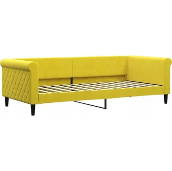 Pohovka Žlutá pohovka s funkcí spaní 229 x 100 x 68 cm, samet