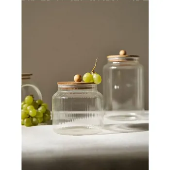 Sklenice Sinsay - Rýhovaná sklenice na potraviny s víčkem - bílá - 847HG-00X - 847HG-00X-ONE