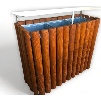 Venkovní odpadkový koš PROFIBA Venkovní odpadkový koš Troj-masiv na tříděný odpad