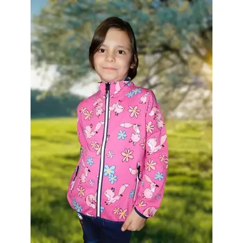 Dívčí mikina Dívčí mikina Kugo DM9375 růžová (Bavlněná mikina pro dívky s liškami)