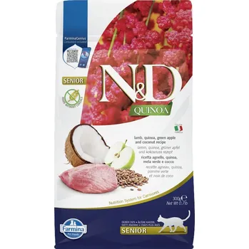 Krmivo pro kočku N&D Quinoa Cat Lamb & Green Apple Senior 300 g