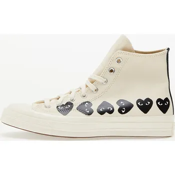 Dámské tenisky Tenisky Converse x Comme des Garcons PLAY Chuck 70 Hi Multi Heart Milk/ Black/ Egret EUR 37.5