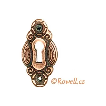 Nábytkové kování SK2 Štítek klíč staroměď (SK2 Štítek klíč staroměď v povrchu staroměď. Vhodné řešení pro nábytek v interiéru.)