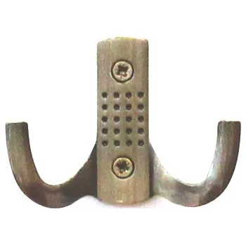 Věšák 770276 dvojháček MALL staromosaz (Nástěnný dvojháček v povrchu mosaz. Praktický doplněk do interiéru.)