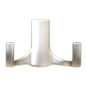 Věšák 770238 dvojháček kov mat broušený nikl-8small (Nástěnný dvojháček v povrchu broušený nikl. Praktický doplněk do interiéru.)