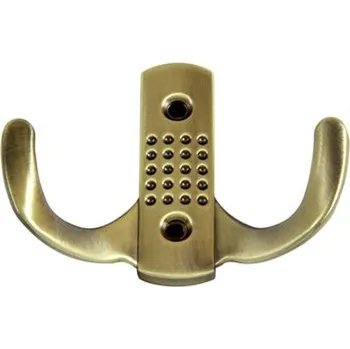 Věšák 81090 dvojháček staromosaz (Nástěnný dvojháček v povrchu mosaz. Praktický doplněk do interiéru.)