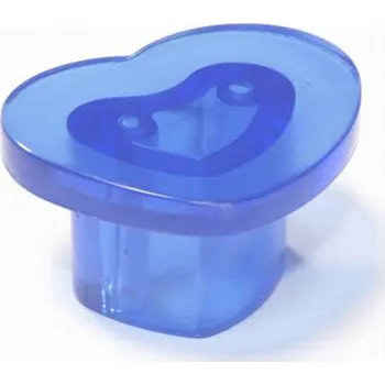 Nábytkové kování 14509 knopka plastová srdce modrá (Nábytková knopka. Praktický doplněk do interiéru.)