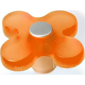 Nábytkové kování 12382 úchytka KYTKA dětská oranžová (Nábytková úchytka KYTKA. Jednoduchý a funkční doplněk do interiéru.)