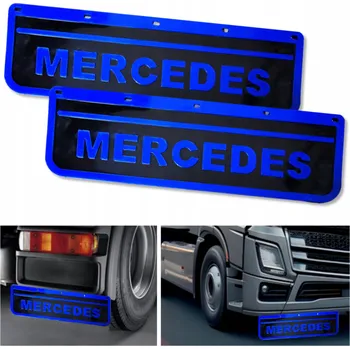 autokoberec SILIKONOVÉ ZÁSTĚRKY proti blátu MERCEDES Černo-Modré 60x18cm 2ks