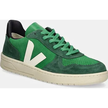 Pánská obuv Semišové tenisky Veja V-10 zelená barva, VX0303671B, 44, 67X