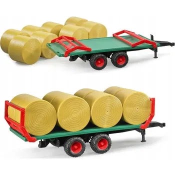 autíčko Bruder 02220 Přívěs na přepravu sena + 8 balíků pro traktory Bruder