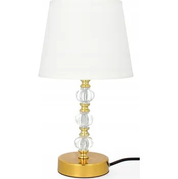 Lampička LUXUSNÍ KERAMICKÁ LAMPA LIVELLO 34CM ZLATÁ BÍLÁ NOČNÍ LAMPA S KABELEM