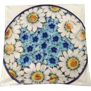 Povlak na polštářek Povlak na polštář 45*45 vzor keramika Boleslav květ F/2