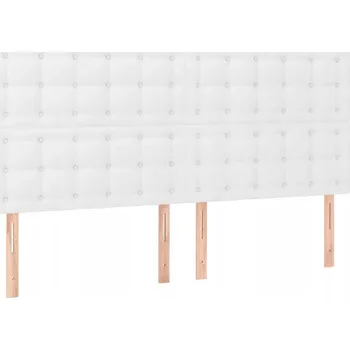 Čelo postele nastavitelné, umělá kůže, bílé, 90x5x78/88 cm