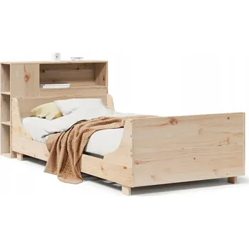 Postel Rám postele borovicový s čelem, 217,5 x 81 x 82 cm, neošetřený