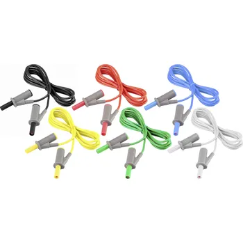 Měřicí kabel VOLTCRAFT MSB-501 sada měřicích kabelů lamelová zástrčka 4 mm lamelová zástrčka 4 mm 1.00 m 12 ks
