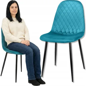 Židle Szchara modrý velur 1 ks