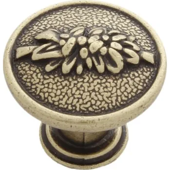 Nábytkové kování 91096 knopka 27mm staromosaz, rustikální (Nábytková knopka 27 o průměru 27 mm v povrchu mosaz. Jednoduchý a funkční doplněk do interiéru.)